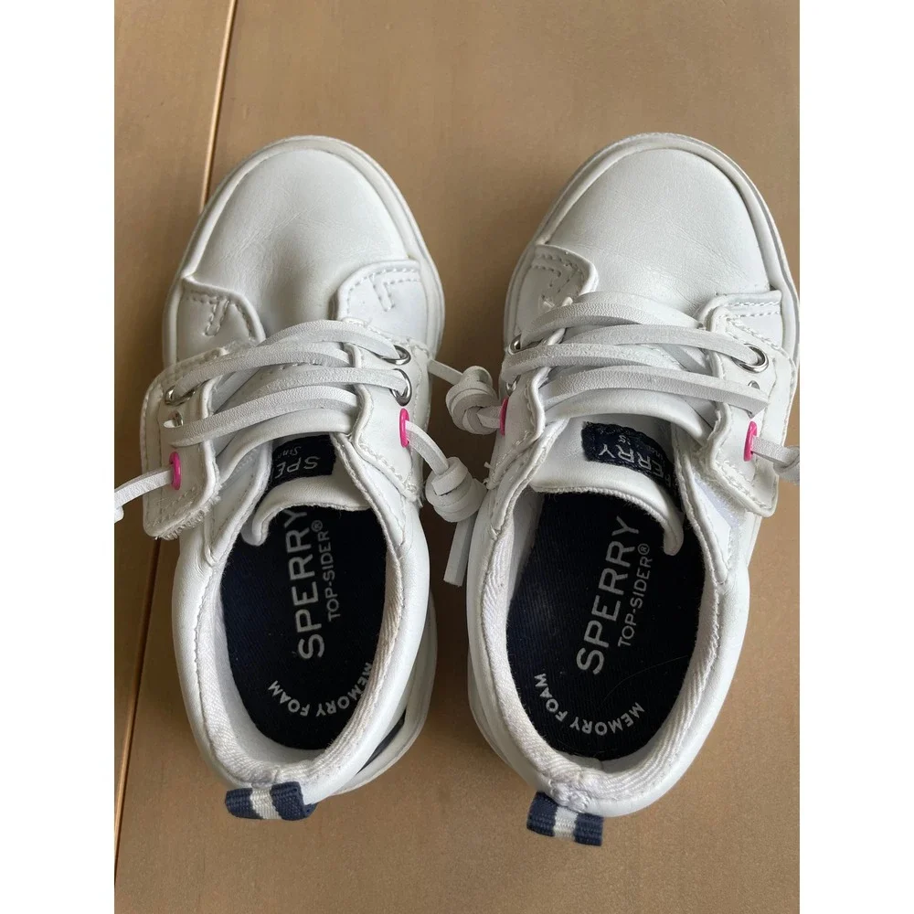 Sperry Kids Toddler Pier Wave Jr No-Tie Fixed Barrel Laces Sneakers Shoes Sz 6.5